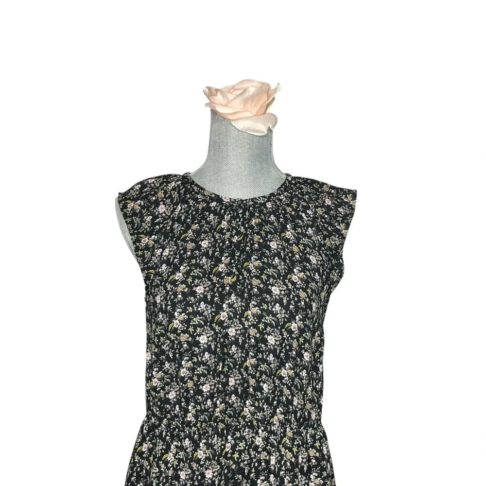 J. Crew Mercantile cap-sleeve midi dress superbloom size S